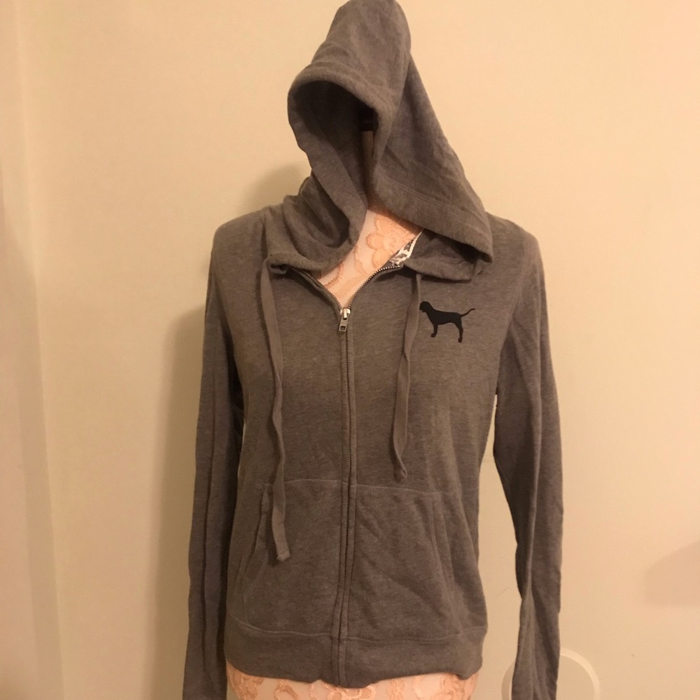 Grey zipped hoodie